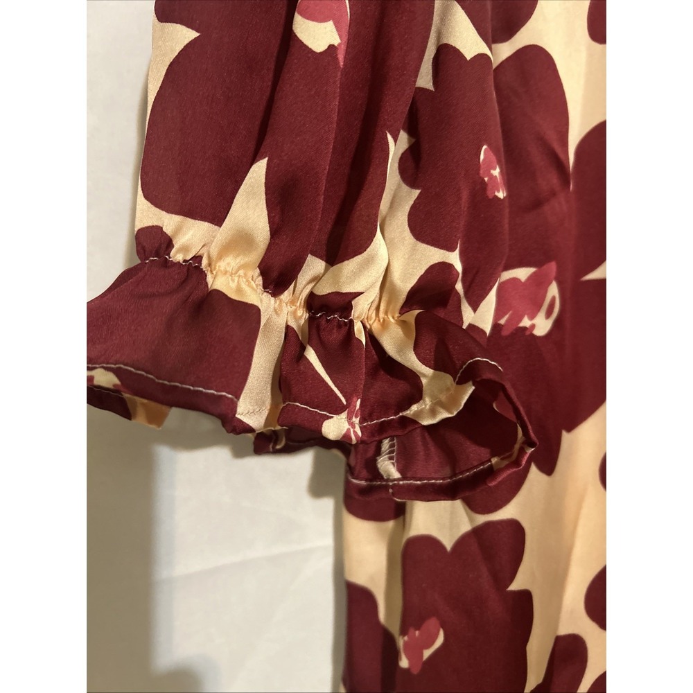 Entro Boutique Women's Floral Blush Pink Puffed Sleeve Size L - Picture 3 of 7